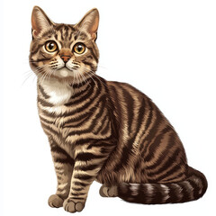 Obraz premium detailed illustration of Pixie Bob cat with striking features