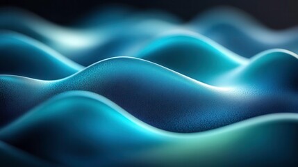 Fototapeta premium A close-up view of undulating waves in shades of blue, creating a serene and soothing visual reminiscent of oceanic textures.