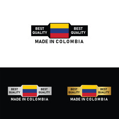 Obraz premium Made in Colombia Badge Tag Seal Stamp Logo