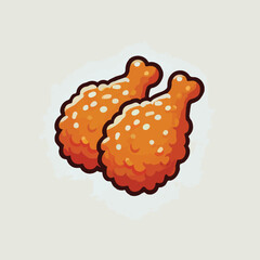 Crispy fried chicken ready to eat