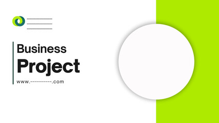 White and Green Simple  Professional Business Project Presentation .
