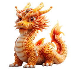 chinese dragon isolate on transparent background