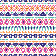 Hand drawn  abstract seamless pattern, ethnic background, aztec style - great for textiles, banners, wallpapers, wrapping - vector design