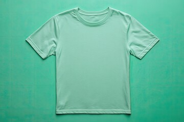 Vibrant Color Visual of Mockup Design of Mint Green Tshirt Blank