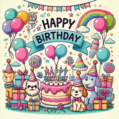 happy birthday vector