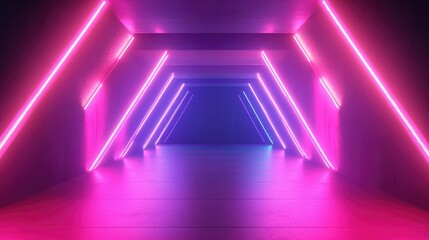 Abstract futuristic techno vibes in neon