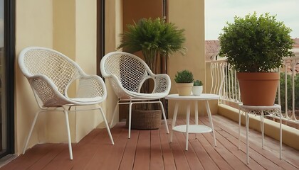 Fototapeta premium Simple Breakfast Nook with Clean Table and Chairs: A minimalist breakfast nook mockup featuring a clean table and chairs.,Indoors, interior, living room, room, window
