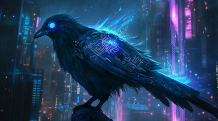 Futuristic Dark Crow