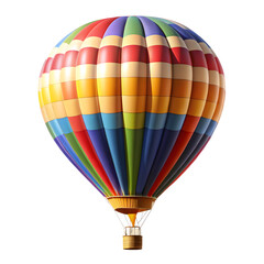 Fototapeta premium Air balloon isolated on transparent background 