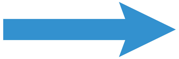 Obraz premium Blue long arrow icon