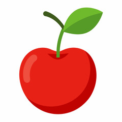red apple vector illustration acerola barbados cherry