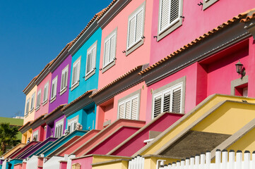 Houses with a lot of colors in town