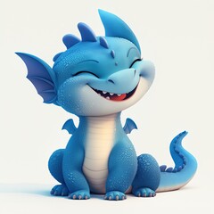Cute dragon , cartoon, simple, has rich colors and ,white background. It has clean composition, simple design, 3D rendering, C4d for movie poster style. High quality - generated AI