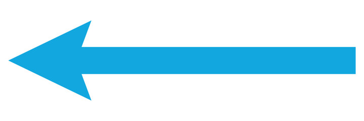 Fototapeta premium Blue long arrow icon
