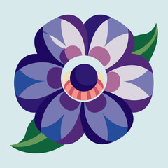 vector illustration of a flower anemone