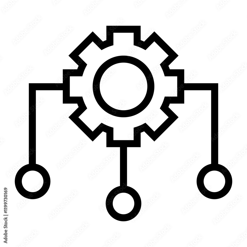 Poster system integration vector icon