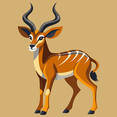 vector illustration of an antelope