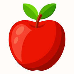 red apple vector illustration