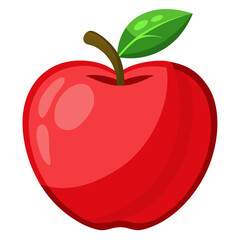 red apple vector illustration