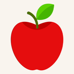 red apple vector illustration