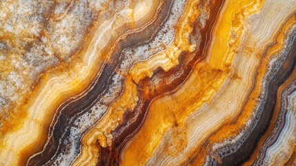 Unique patterns of orange and brown stone surface
