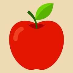 red apple vector illustration