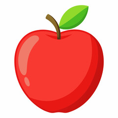 red apple vector illustration