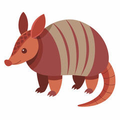 vector illustration of a cartoon squirrel armadillo