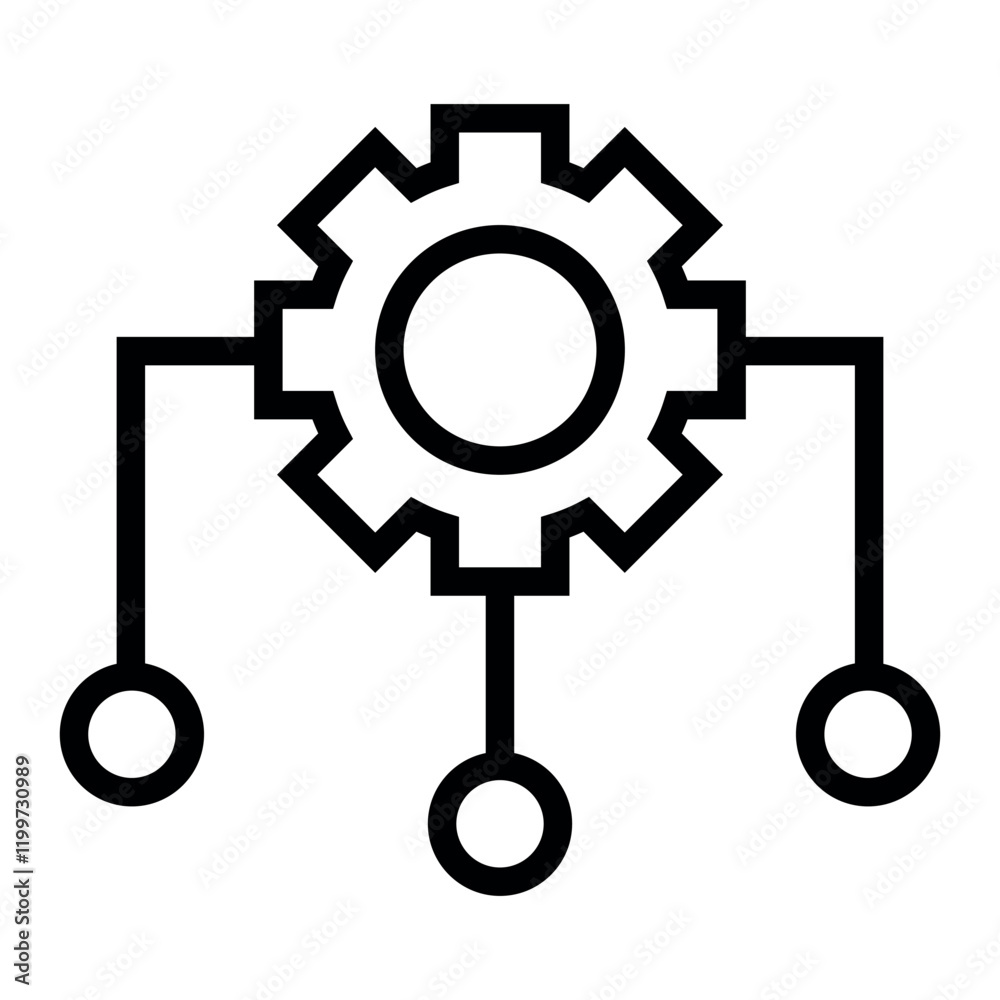 Poster system integration vector icon