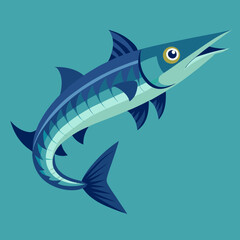 fish vector illustration barracuda