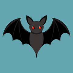 bat on a black background