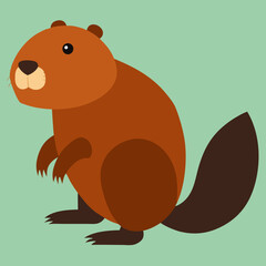 beaver cartoon vector