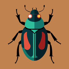 vector illustration of a beetle