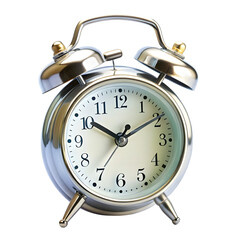 Alarm clock isolated on transparent background 