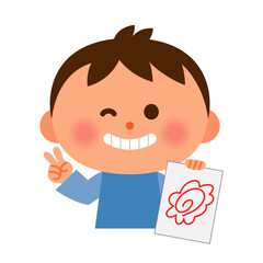 花丸をもらった子供