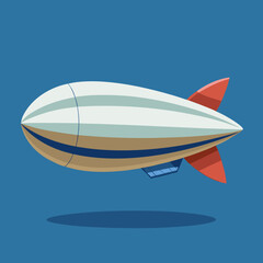 vector illustration of an blimp