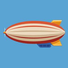 Obraz premium vector illustration of a blimp