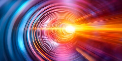 Obraz premium A colorful abstract swirl of light and motion, resembling a burst of energy or a vortex. Concept Colorful Abstract Art, Light and Motion, Energy Burst, Vortex Design, Dynamic Swirl