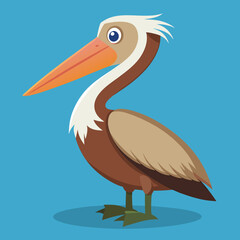illustration of a brown pelican