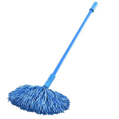 Floor Cleaning Handle Mop Isolated On Transparent Background