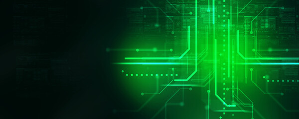 Obraz premium 2d illustration Abstract futuristic electronic circuit technology background