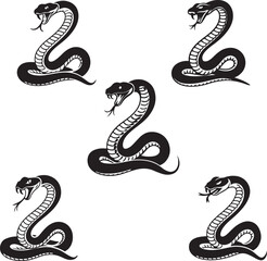  Snake icon silhouette vector image