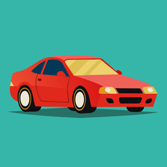 red sports car on a background