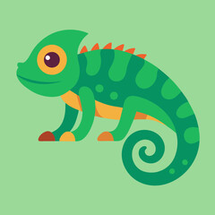 chameleon cartoon illustration
