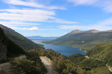 lake and mountains