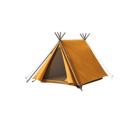 A camping tent isolated on transparent background 