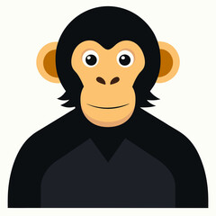 vector illustration of a man chimpanzee