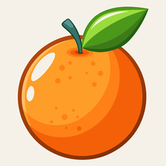 vector illustration of an orange clementine
