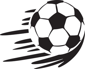 Obraz premium Soccer or football ball flying in motion isolated vector image