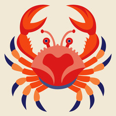 vector illustration of a crab